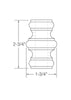MSP-GRKNCK Knuckle with set screws - dimensions