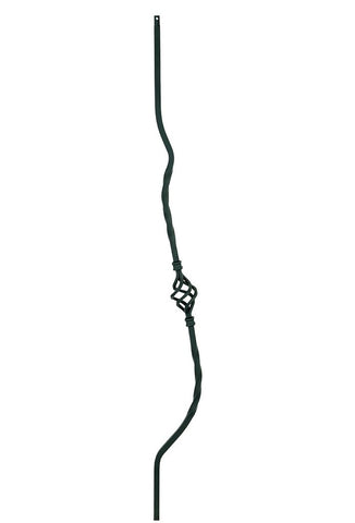 MSP-B04 43" Single Basket Iron Baluster - 1/2 in Square