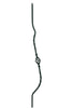 MSP-B04 43" Single Basket Iron Baluster - 1/2 in Square
