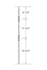 MSP-S22 Solid Iron Baluster - 1/2 in Round - dimensions