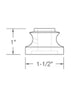 MSP-500R Flat Shoe with screw: Solid Iron Shoe - 1/2 in Round - dimensions
