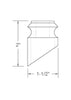 MSP-504R Slant Shoe with screw: Solid Iron Shoe - 1/2 in Round - dimensions