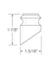 MSP-804 Slant Shoe no screw Iron Shoe - 1/2 in Square - dimensions