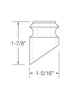 MSP-904 Slant Shoe with screw Iron Shoe - 1/2 in Square - dimensions