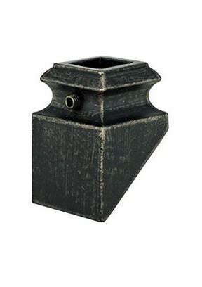 MSP-905 Slant Shoe with screw: Hammered Iron Shoe - 1/2 in Square
