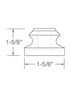 MSP-R900 Flat Shoe with screw Iron Shoe - 1/2 in Round - dimensions