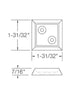 MSP-900SUB 2" x 2" Expander Base for SH900 Iron Shoe - 1/2 in Square - dimensions