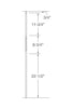 MSP-02 Single Twist Iron Baluster - 1/2 in Square - dimensions
