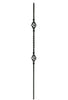 MSP-05 Double Basket Iron Baluster - 1/2 in Square