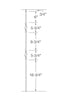MSP-07 Double Ribbon Iron Baluster - 1/2 in Square - dimensions