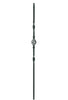 MSP-08 Ribbons/Single Basket Iron Baluster - 1/2 in Square - view 2