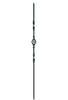 MSP-08 Ribbons/Single Basket Iron Baluster - 1/2 in Square