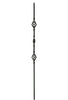 MSP-09 Ribbon/Double Basket Iron Baluster - 1/2 in Square