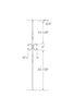 MSP-10 Ribbons/Single Butterfly Iron Baluster - 1/2 in Square - dimensions