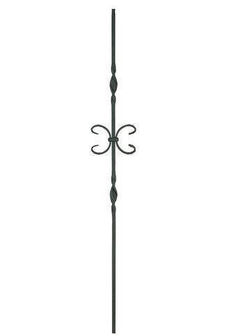 MSP-10 Ribbons/Single Butterfly Iron Baluster - 1/2 in Square