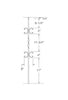 MSP-11 Ribbon/Double Butterfly Iron Baluster - 1/2 in Square - dimensions