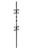 MSP-11 Ribbon/Double Butterfly Iron Baluster - 1/2 in Square - view 2