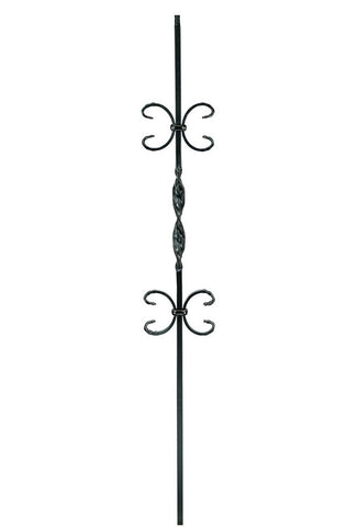MSP-11 Ribbon/Double Butterfly Iron Baluster - 1/2 in Square