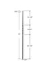 MSP-12 Single 360 Degree Twist Iron Baluster - 1/2 in Square - dimensions