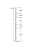 MSP-13 Double 360 Degree Twist Iron Baluster - 1/2 in Square - dimensions