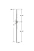 MSP-14 Single Basket 360 Degree Twist Iron Baluster - 1/2 in Square - dimensions