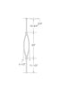 MSP-16 Pointed Oval Iron Baluster - 1/2 in Square - dimensions