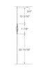 MSP-18 Slimline Iron Baluster - 1/2 in Square - dimensions