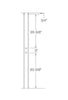 MSP-20 Craftsman Single Panel Iron Baluster - 1/2 in Square - dimensions