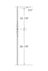 MSP-21 Flower with Arrows Iron Baluster - 1/2 in Square - dimensions