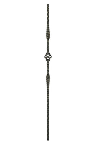 MSP-23 Split Arrows with Basket Iron Baluster - 1/2 in Square