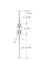 MSP-24 Split Arrows with Butterfly Iron Baluster - 1/2 in Square - dimensions
