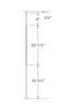 MSP-27 20" Long Iron Baluster - 1/2 in Square - dimensions
