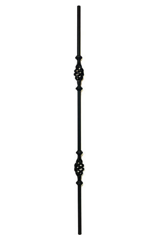 MSP-GR12 Double Basket Iron Baluster - 5/8 in Round