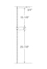 MSP-31 Single Ball Iron Baluster - 1/2 in Square - dimensions