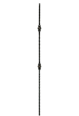 MSP-32 Double Ball Iron Baluster - 1/2 in Square