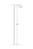 MSP-33 Plain Iron Baluster - 1/2 in Square - dimensions
