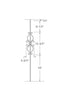 MSP-35 "Hour Glass" Scroll Iron Baluster - 1/2 in Square - dimensions
