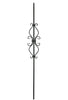 MSP-35 "Hour Glass" Scroll Iron Baluster - 1/2 in Square