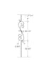 MSP-36 "S" Scroll Iron Baluster - 1/2 in Square - dimensions