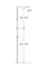 MSP-41 Single Knuckle with Spoons Iron Baluster - 1/2 in Square - dimensions
