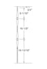 MSP-42 Double Knuckle with Spoons Iron Baluster - 1/2 in Square - dimensions