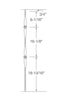 MSP-46 Double Collar with Spoons Iron Baluster - 1/2 in Square - dimensions