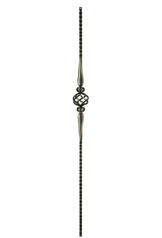 MSP-47 Single Basket with Spoons Iron Baluster - 1/2 in Square
