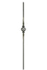 MSP-47 Single Basket with Spoons Iron Baluster - 1/2 in Square
