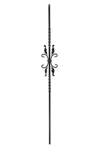 MSP-55 Feather Scroll Iron Baluster - 1/2 in Square
