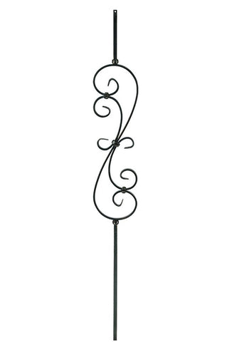 MSP-56 "S" Scroll Iron Baluster - 1/2 in Square