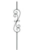 MSP-56 "S" Scroll Iron Baluster - 1/2 in Square