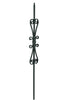 MSP-58 Double Heart Scroll Iron Baluster - 1/2 in Square - view 2