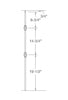 MSP-61 Double Knuckle Iron Baluster - 1/2 in Square - dimensions