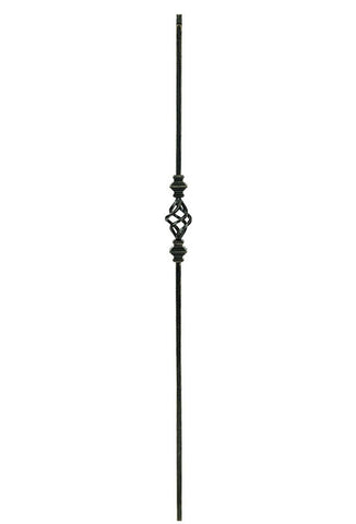 MSP-62 Single Basket with Knuckles Iron Baluster - 1/2 in Square